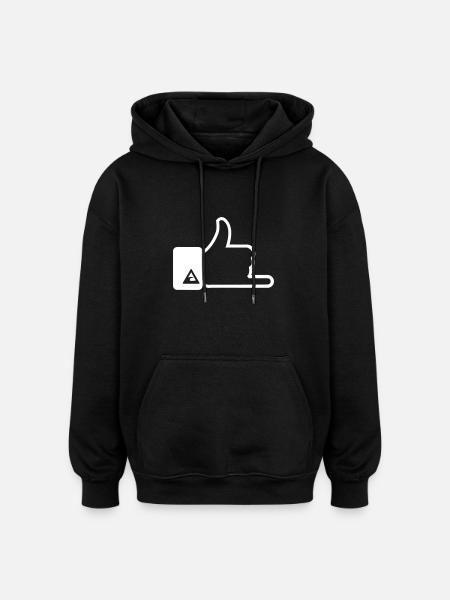 Surf Hand sign - Oversized Unisex Hoodie - black