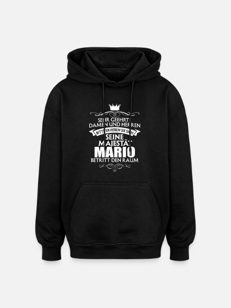 MARIO - Majestät - Oversized Unisex Hoodie - Schwarz
