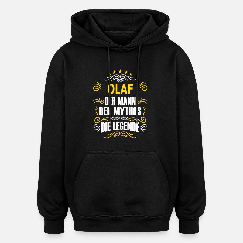OLAF - Oversized Unisex Hoodie - Schwarz