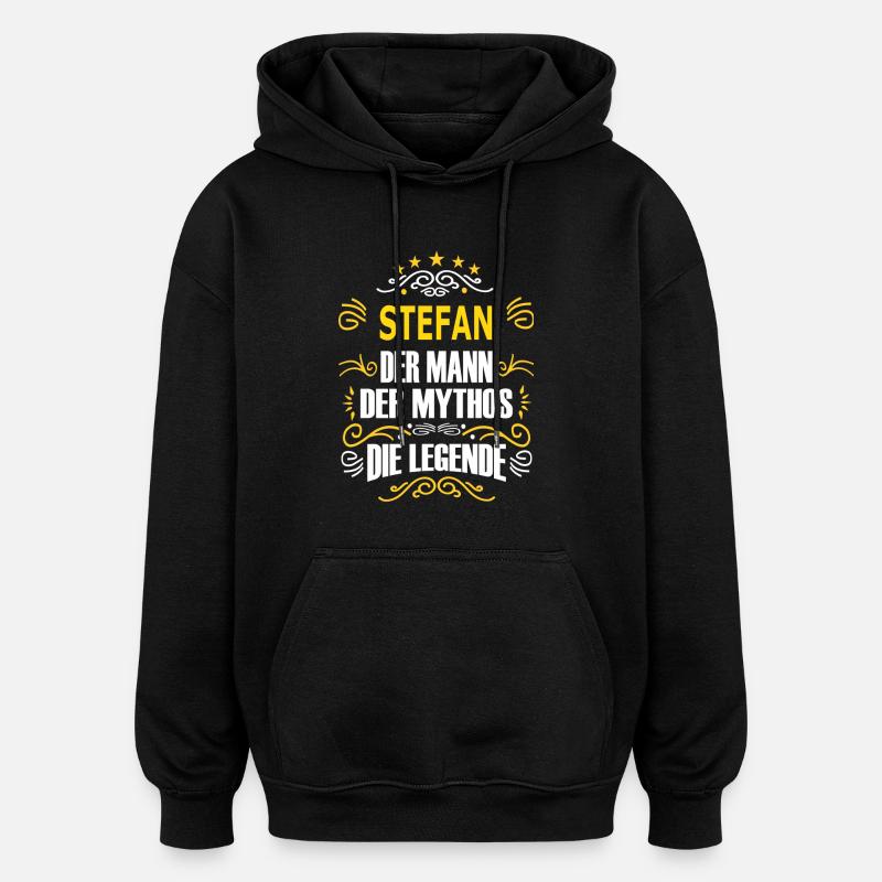 STEFAN - Oversized Unisex Hoodie - Schwarz