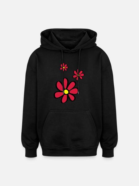 Blümchen - Oversized Unisex Hoodie - black