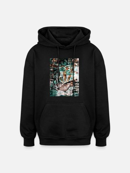 Street-Art - Oversized Unisex Hoodie - Schwarz