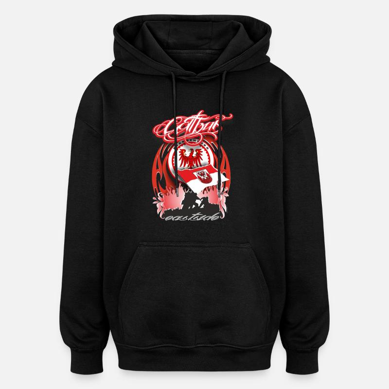 Cottbus - Sweat à capuche oversize unisexe - noir