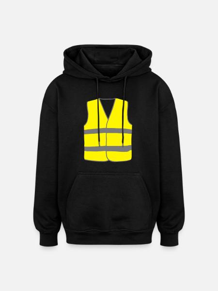 Gilet Jaune - Sweat à capuche oversize unisexe - noir