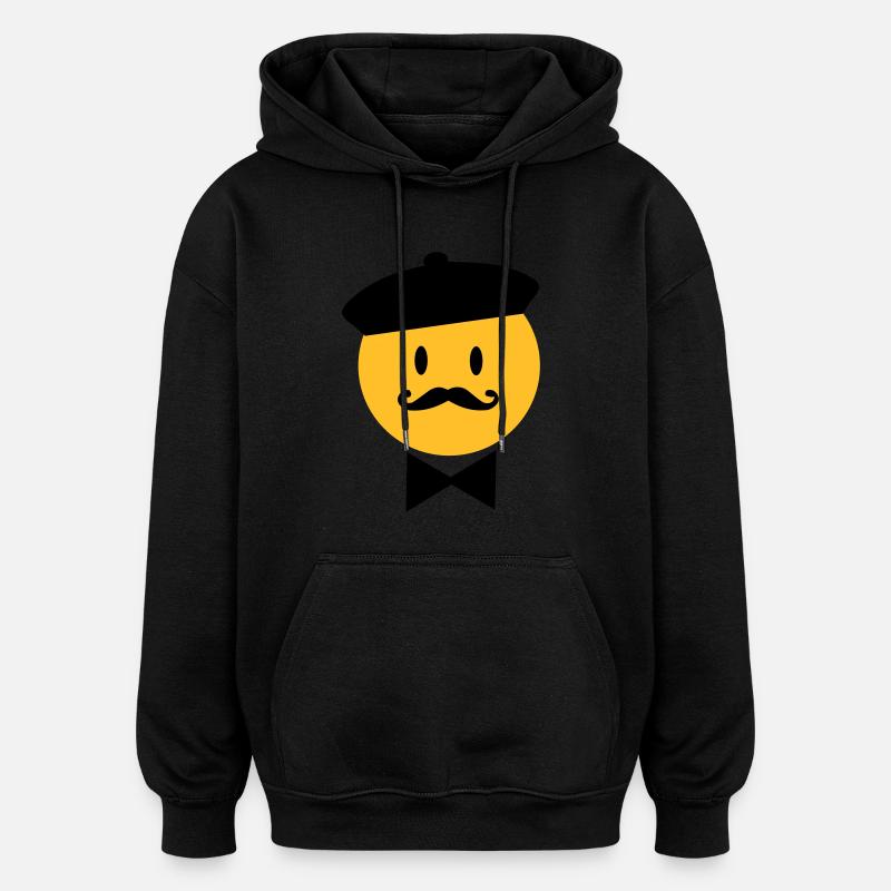 france - Sweat à capuche oversize unisexe - noir