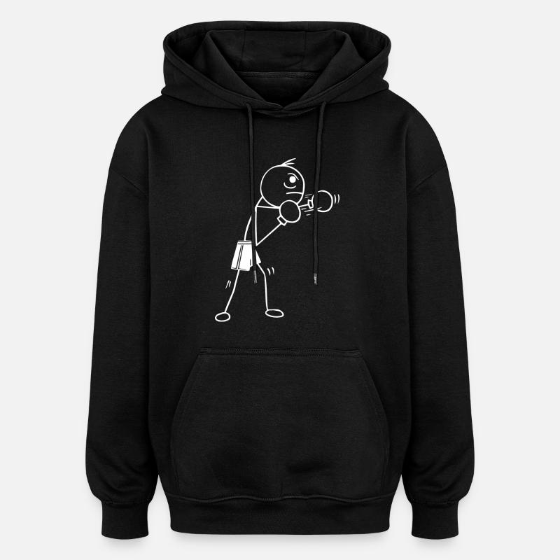 Der Boxer - Oversized Unisex Hoodie - Schwarz