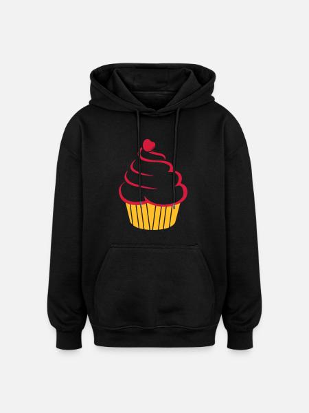 cupcake - Oversized Unisex Hoodie - black