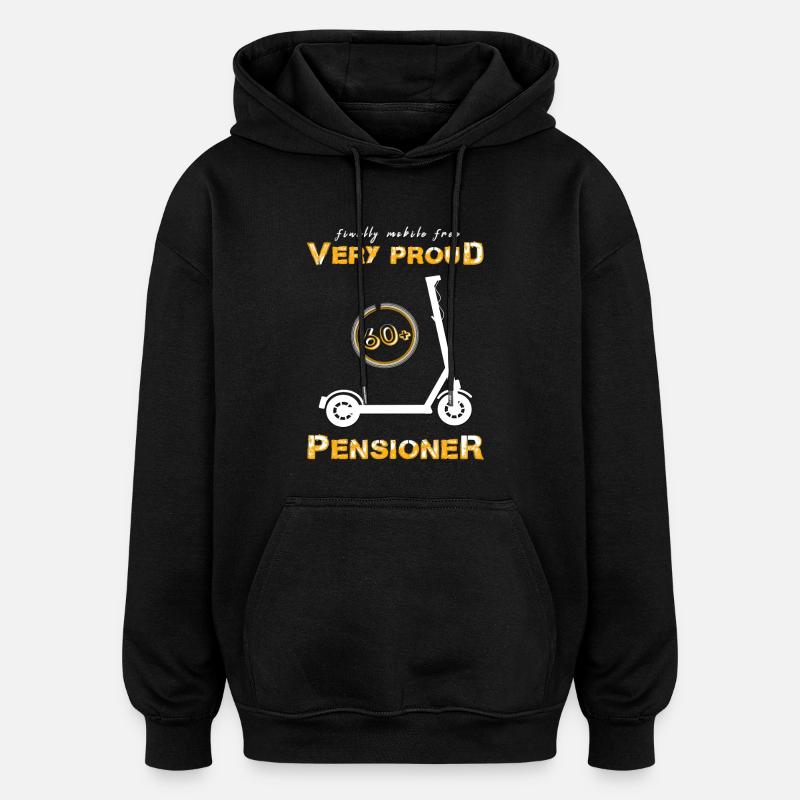 Pension de retraité mobile - Sweat à capuche oversize unisexe - noir