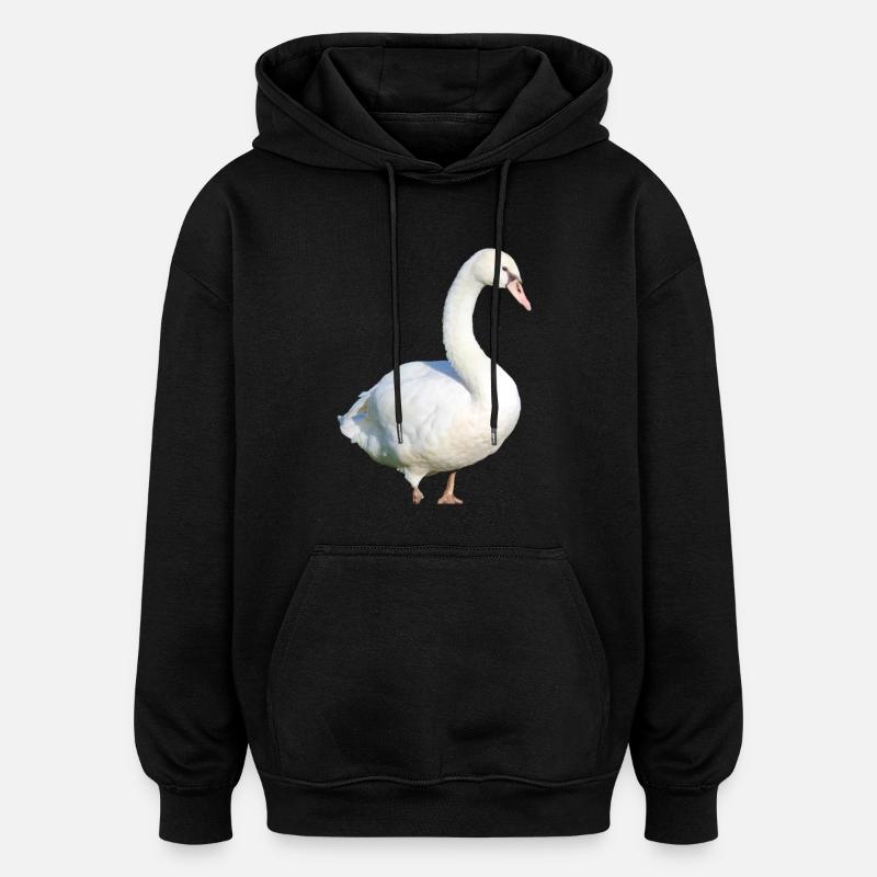 Schwan Ente Vogel Gans - Oversized Unisex Hoodie - Schwarz