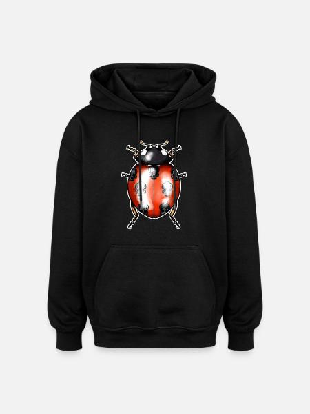 Ladybird - Oversized Unisex Hoodie - black
