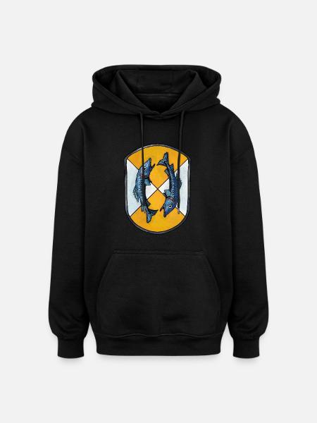 Coat of arms Pisces - Oversized Unisex Hoodie - black