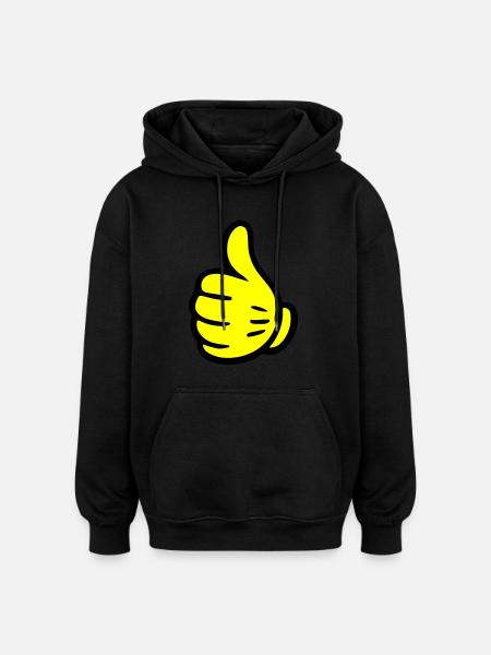 Hand Like Comic - Oversized Unisex Hoodie - Schwarz