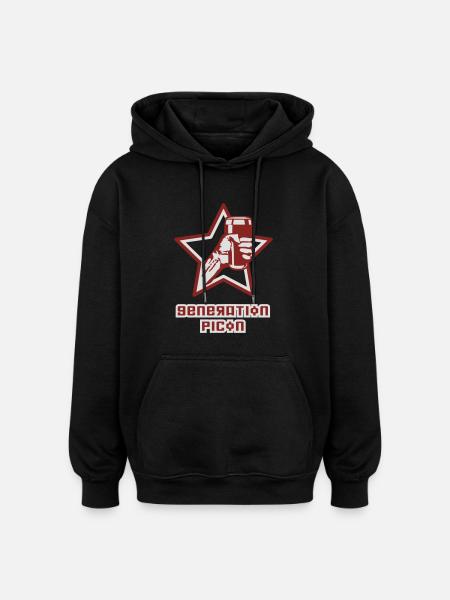 generation picon - Sweat à capuche oversize unisexe - noir