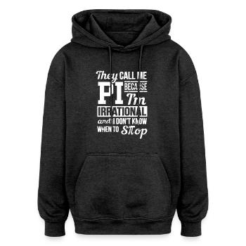 Pi Day T Shirt - Oversized Unisex Hoodie - Anthrazit - Vorne - Noah (186cm)