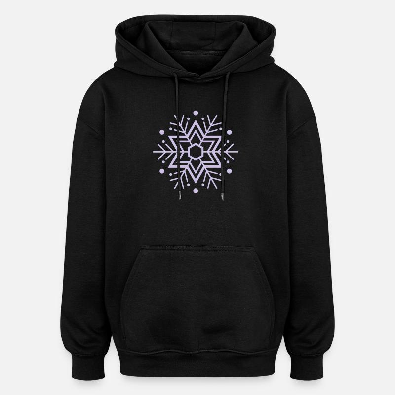 schneeflocke - Oversized Unisex Hoodie - Schwarz