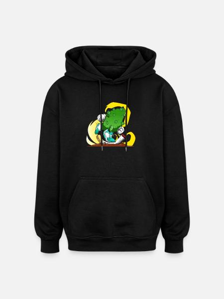 Smoke weed, not cigarettes - Oversized Unisex Hoodie - black