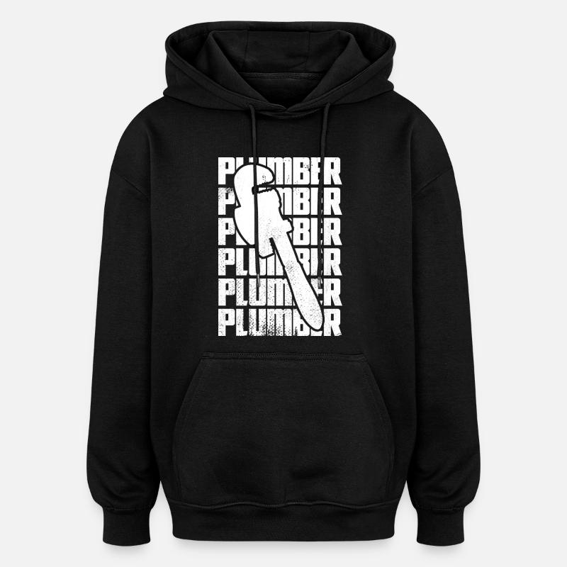 Drôle de plombier - Sweat à capuche oversize unisexe - noir