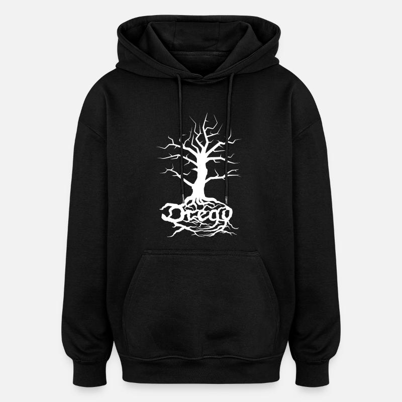 Dread Tree White - Sweat à capuche oversize unisexe - noir