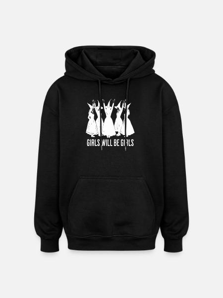 Halloween Tee for Women Funny - Oversized Unisex Hoodie - black