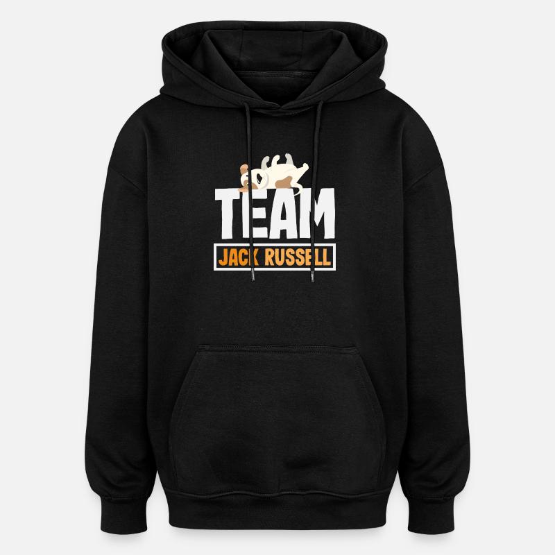 Drôle de Jack Russell Propriétaire Cadeau - Sweat à capuche oversize unisexe - noir