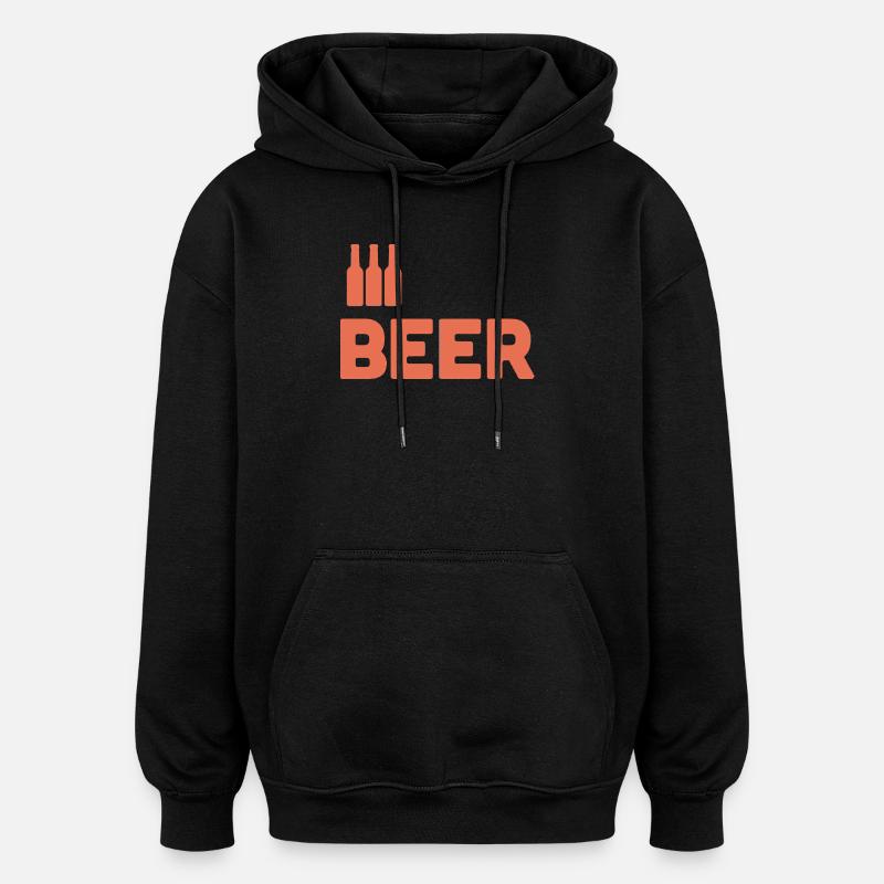 Amateurs de bière - Sweat à capuche oversize unisexe - noir