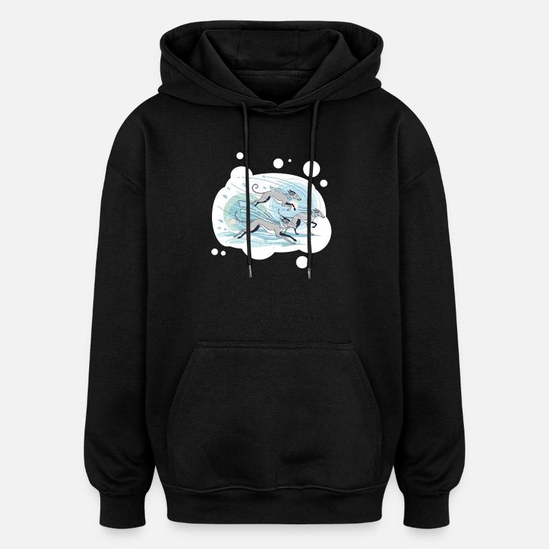 Greyhounds - Sweat à capuche oversize unisexe - noir