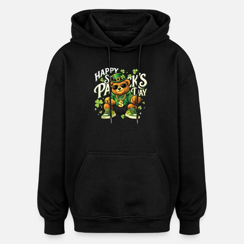 Glad St Patrick's Day Irish Pride - St. Paddys - Oversized luvtröja unisex - svart