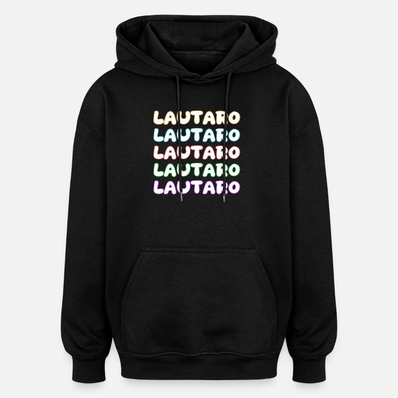 Lautaro - Sweat à capuche oversize unisexe - noir