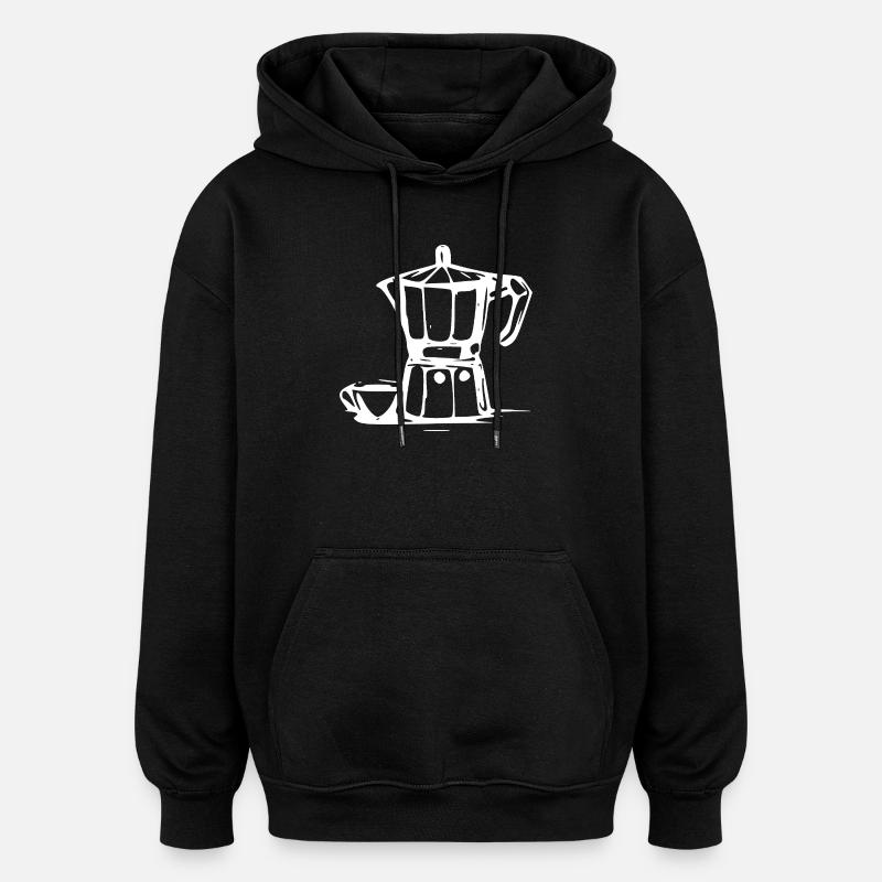 Bialetti - Sweat à capuche oversize unisexe - noir