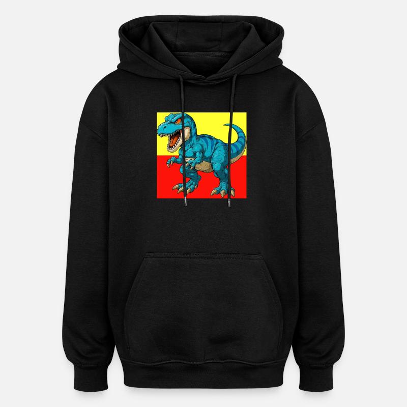 Dinosaurier - Oversized Unisex Hoodie - Schwarz
