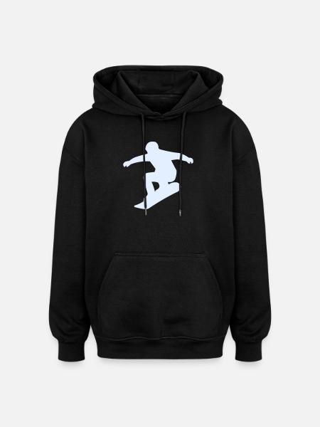 Snowboarders - Oversized Unisex Hoodie - black