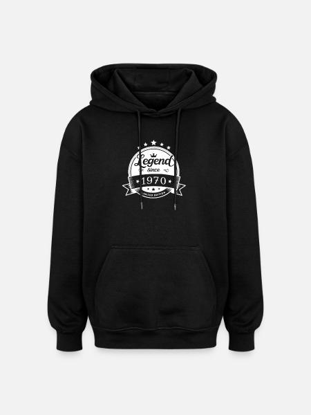 Legend since 1970 - Emblem - Oversized Unisex Hoodie - Schwarz