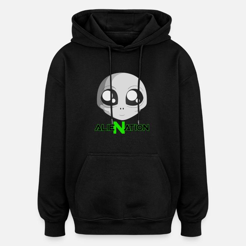 Aliénation - Sweat à capuche oversize unisexe - noir