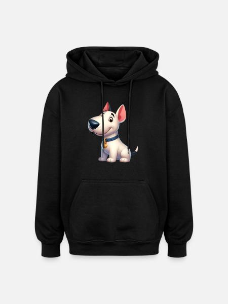 Bull Terrier 5 - Oversized Unisex Hoodie - black