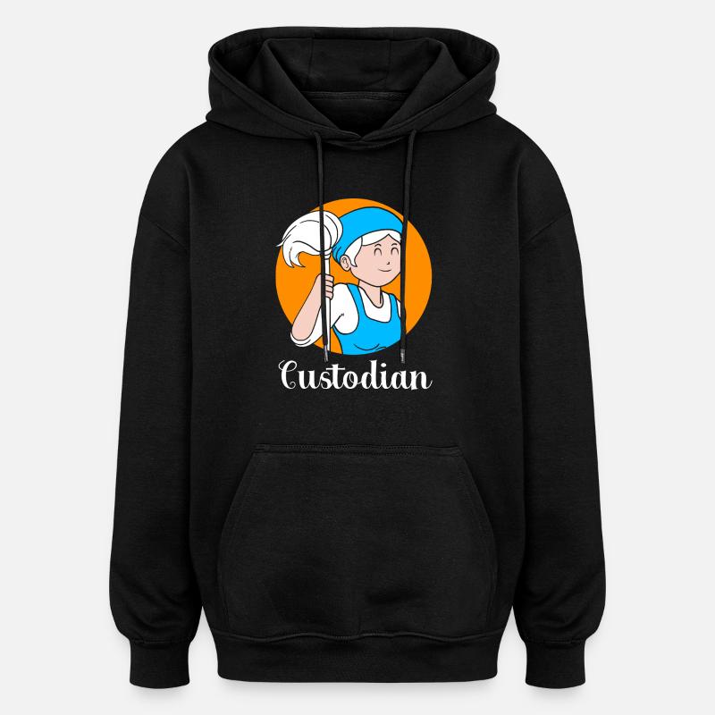 Gardien d’école - Sweat à capuche oversize unisexe - noir