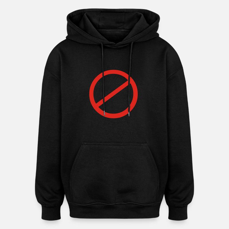Kein Zeichen - Oversized Unisex Hoodie - Schwarz