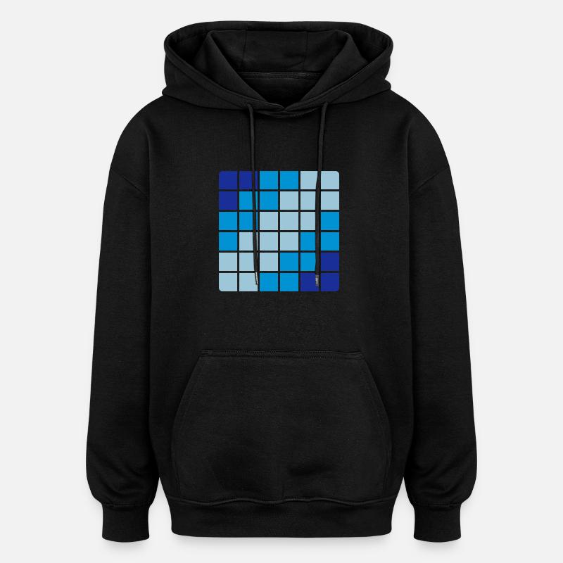 Muster - Oversized Unisex Hoodie - Schwarz