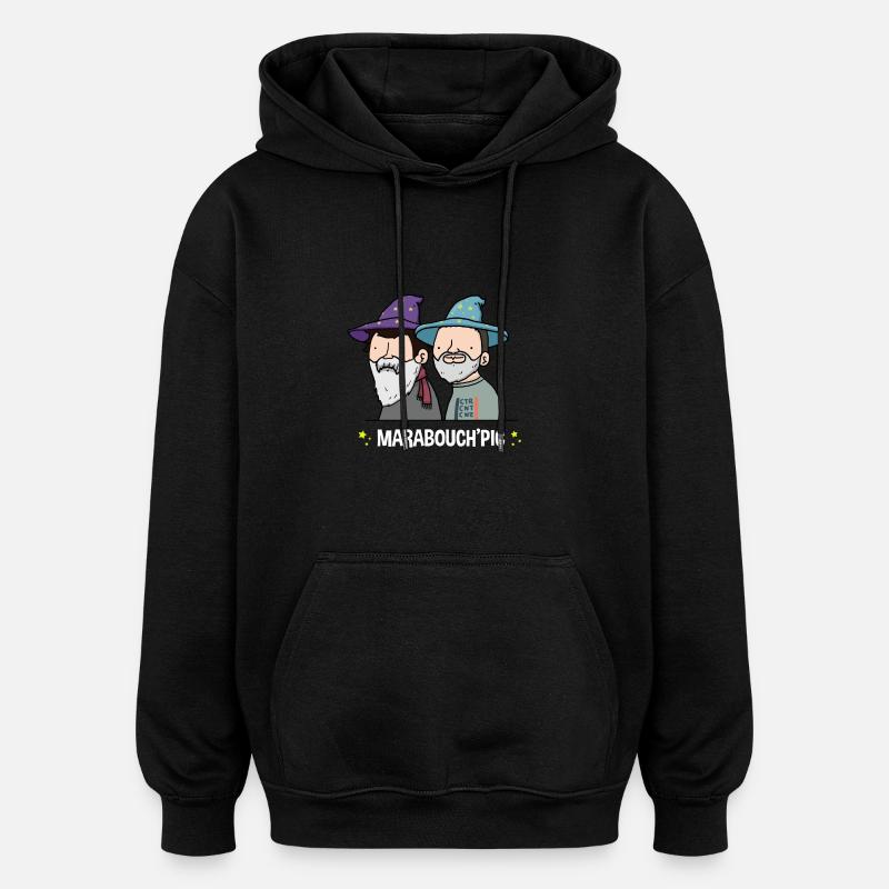 Marabouch'pic - Sweat à capuche oversize unisexe - noir