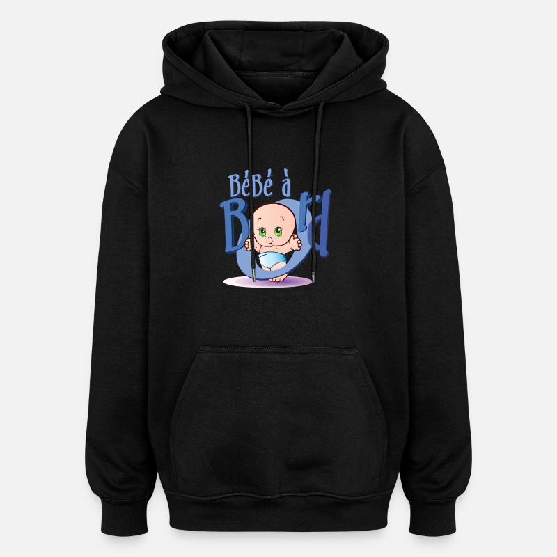 Bébé à bord - Sweat à capuche oversize unisexe - noir