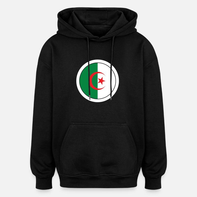 Algerie drapeau pays - Sweat à capuche oversize unisexe - noir