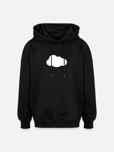 Wolke - Oversized Unisex Hoodie - Schwarz