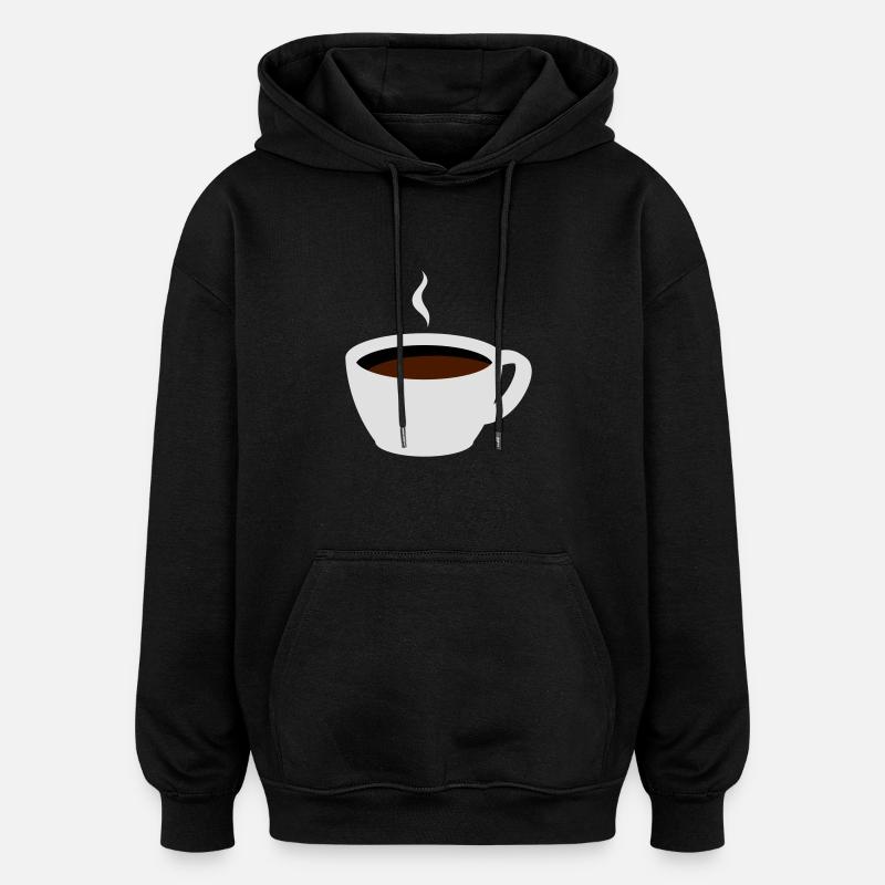 Kaffeetasse - Oversized Unisex Hoodie - Schwarz