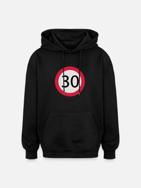 30 - Oversized Unisex Hoodie - black