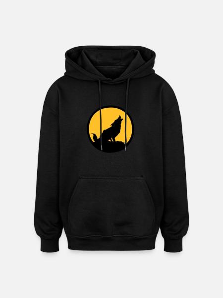 loup - Oversized Unisex Hoodie - Schwarz
