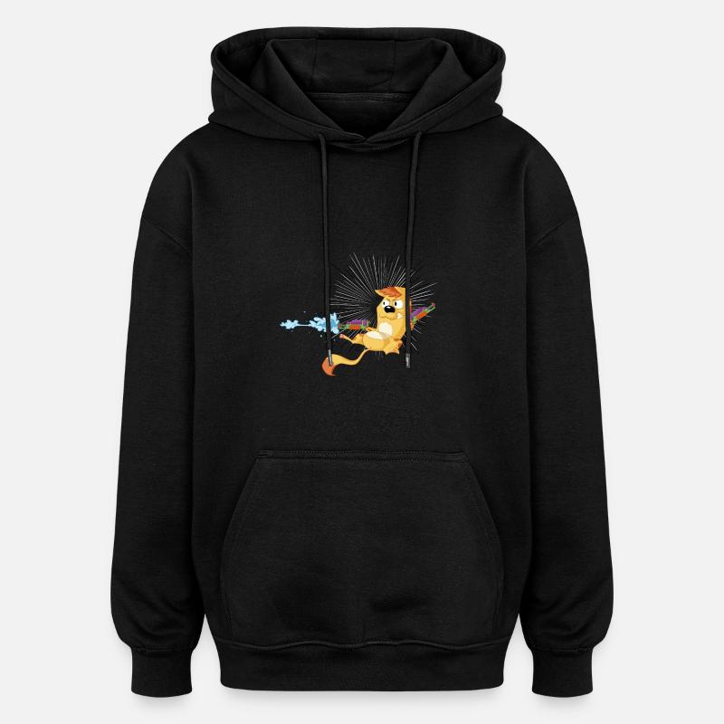 Team Cats Shootout - Oversized Unisex Hoodie - Schwarz