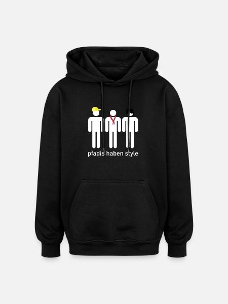 Pfadis haben Style - Oversized Unisex Hoodie - Schwarz