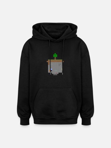  World Querschnitt - Oversized Unisex Hoodie - Schwarz