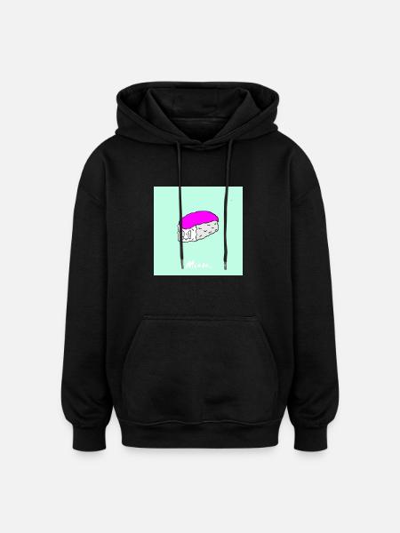 Yum - Oversized Unisex Hoodie - black