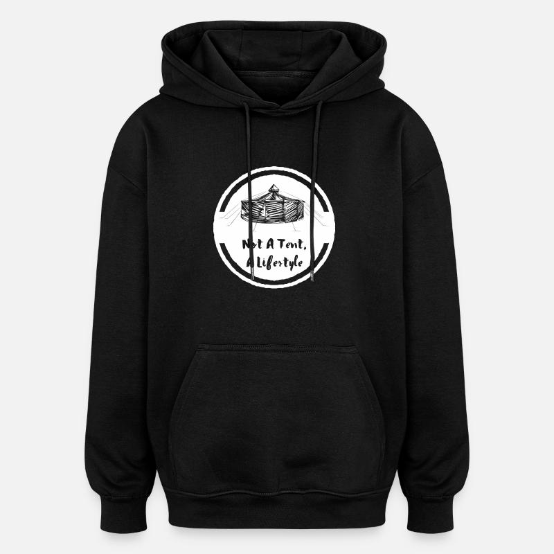 not_a_tent_jurte_wei-- - Sweat à capuche oversize unisexe - noir