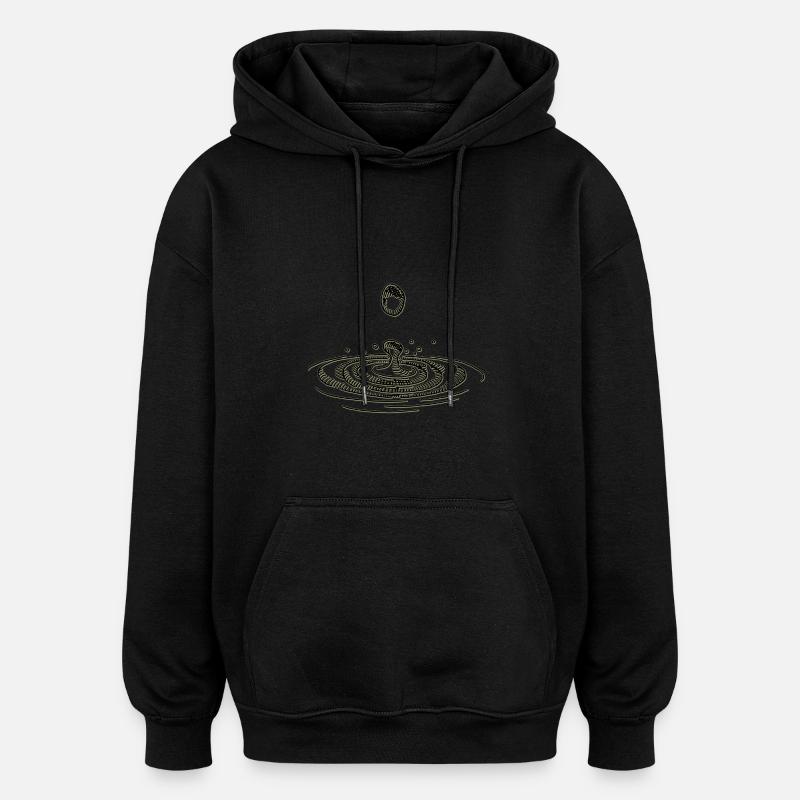 Ripple Kleidung - Oversized Unisex Hoodie - Schwarz